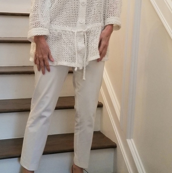 Tapemeasure NY Ex. Cond & Cleaned Fisherman Crochet Coverup Blouse, M, $25 - Picture 15 of 16